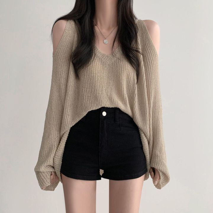 Linda Off-Shoulder Loose Knit Sweater