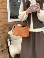 Retro Suede Underarm Handbag