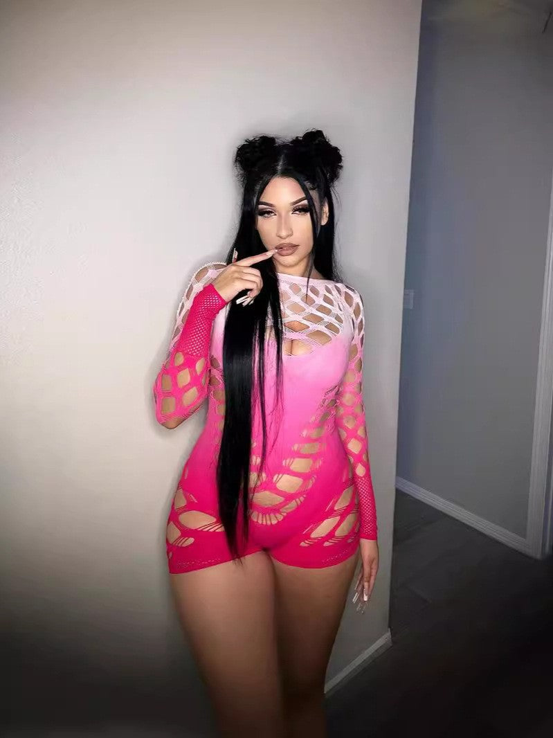 Tie-Dye Lace Detail Jumpsuit