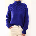 Cable Knit High Neck Long Sleeve Sweater
