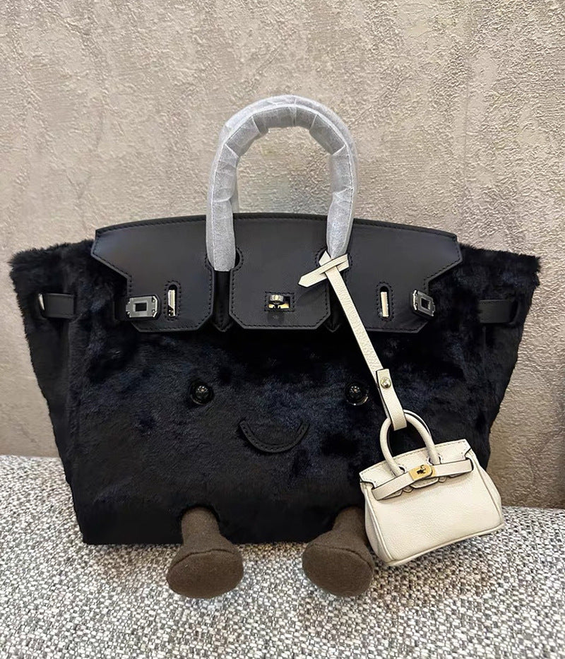Cute Plush Toy Handbag Mini Birkin Style