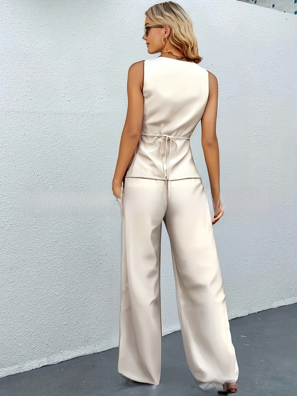 Izabel | Elegant Sleeveless Top and Trousers Set