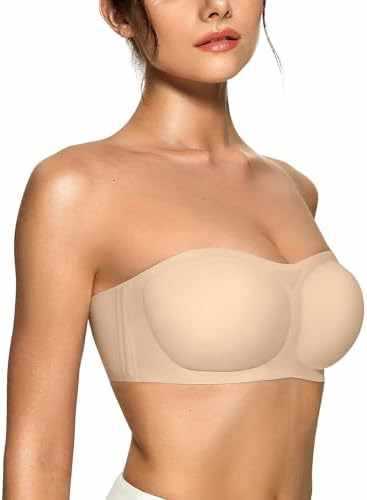Wireless Strapless Push Up Bandeau Bra