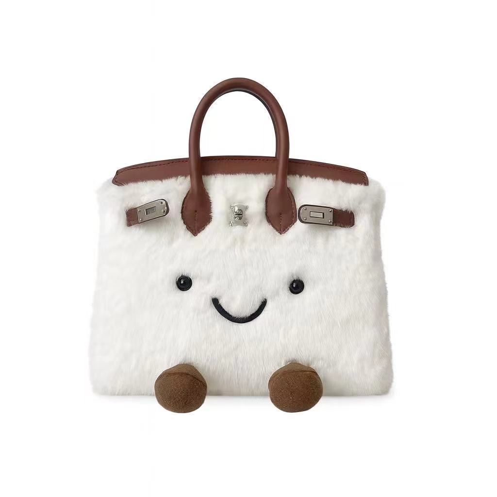 Cute Plush Toy Handbag Mini Birkin Style