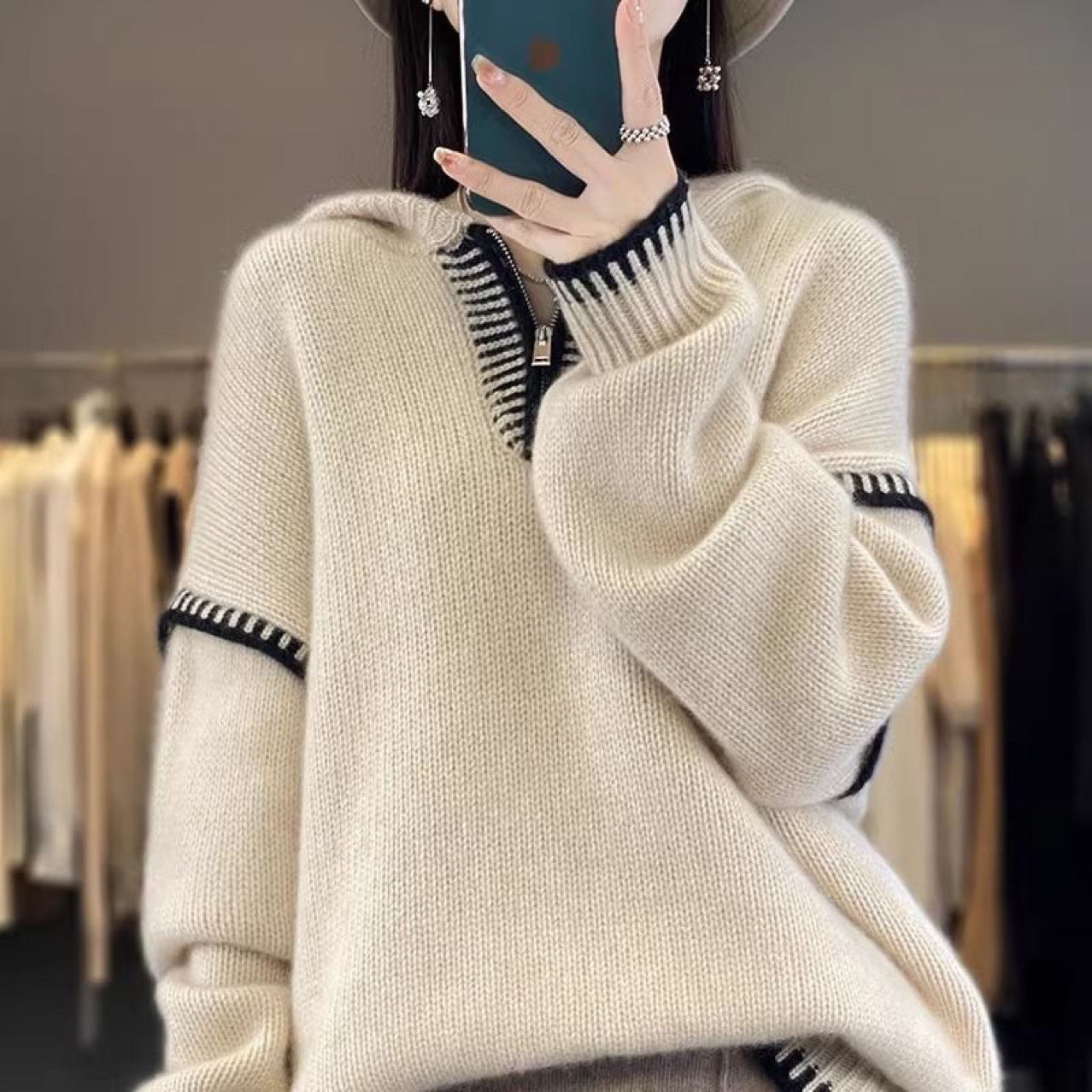 Tanya Hooded knitwear