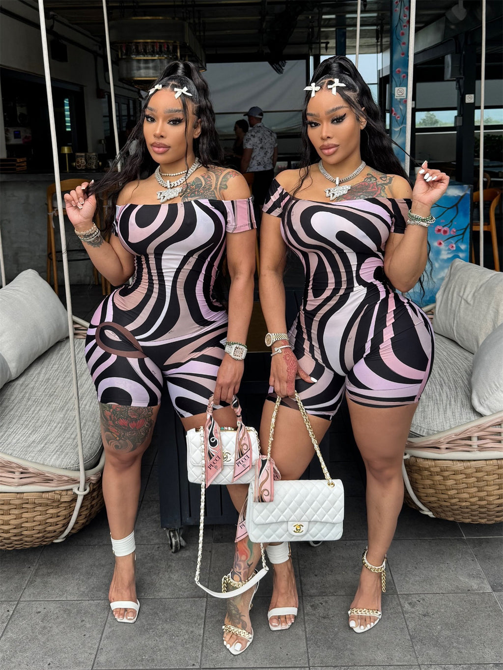 Strapless Geometric Print Slim-fit Jumpsuit