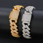 Hip-hop Diamond Cuban Chain Zircon Bracelet for Men