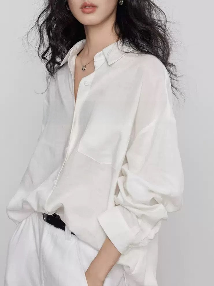 Jessa Linen Long-Sleeved Shirt