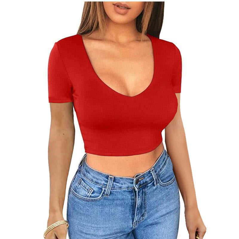 Cropped Square Neck T-Shirt Street