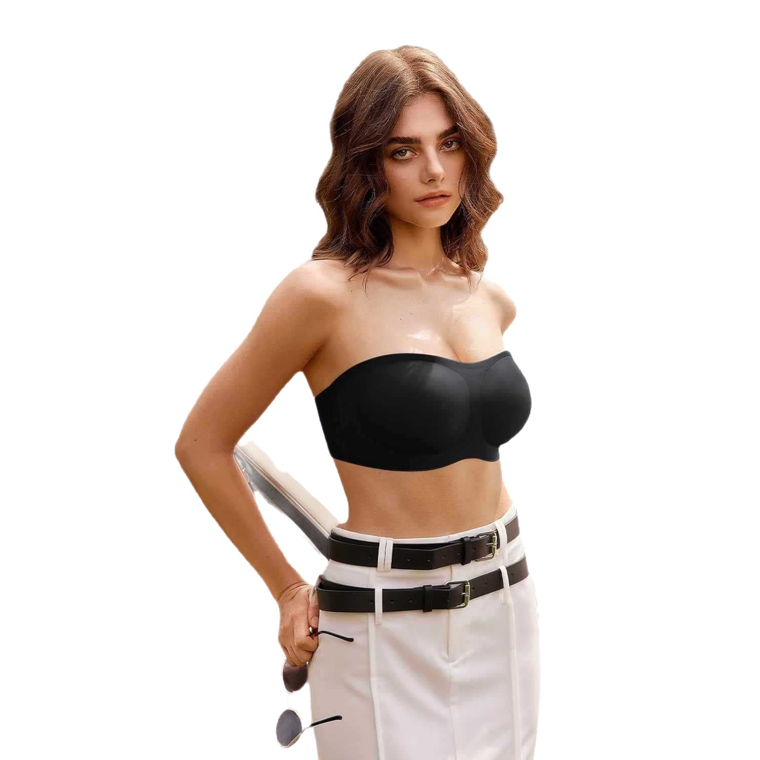 Wireless Strapless Push Up Bandeau Bra