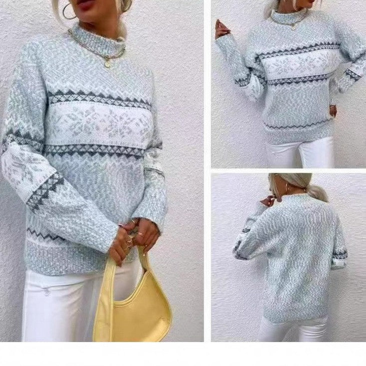 Jane | Snowflake Jacquard Sweater