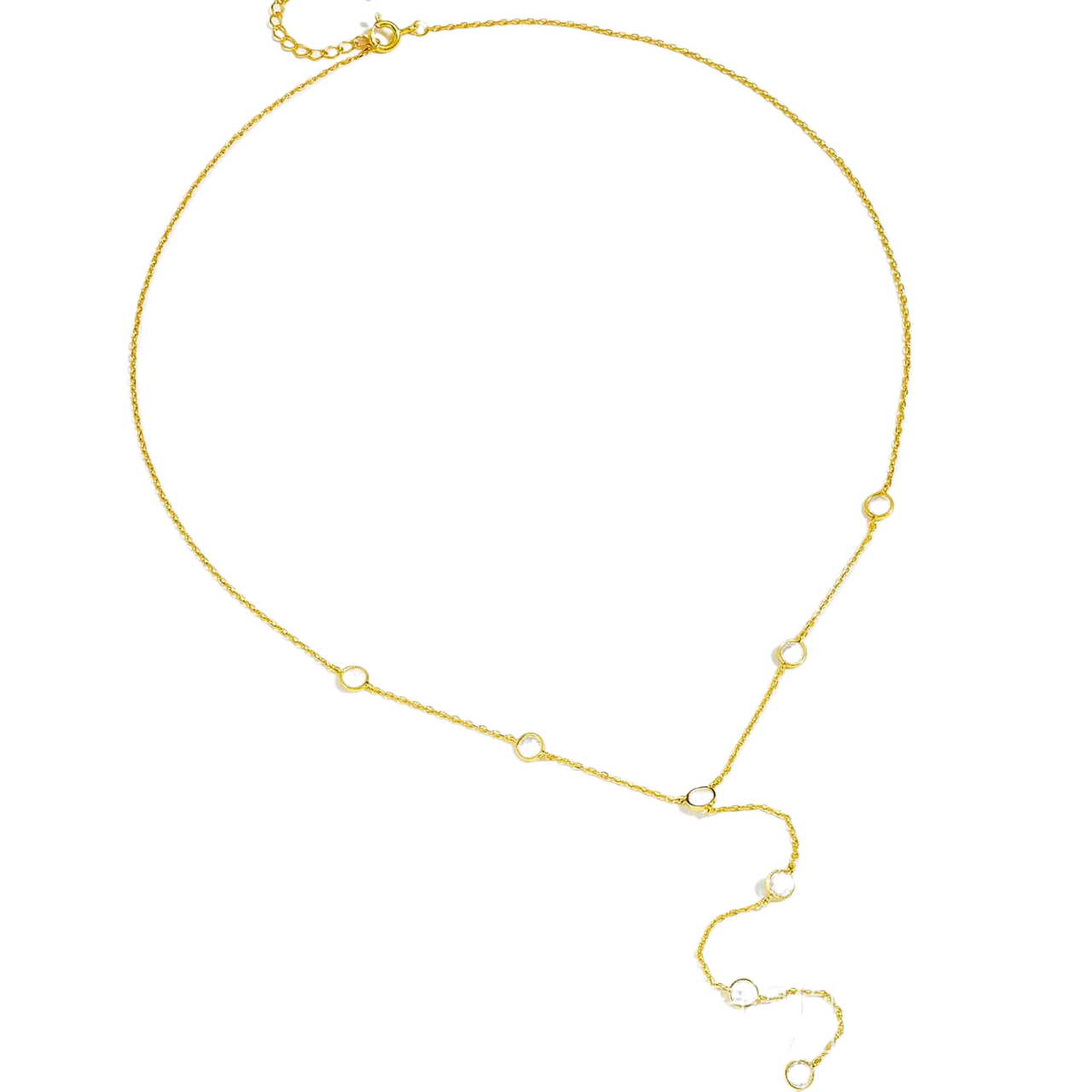 Sterling Silver Diamond Tassel Necklace