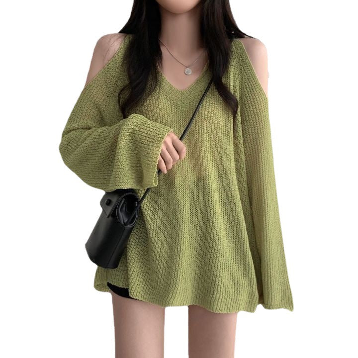 Linda Off-Shoulder Loose Knit Sweater