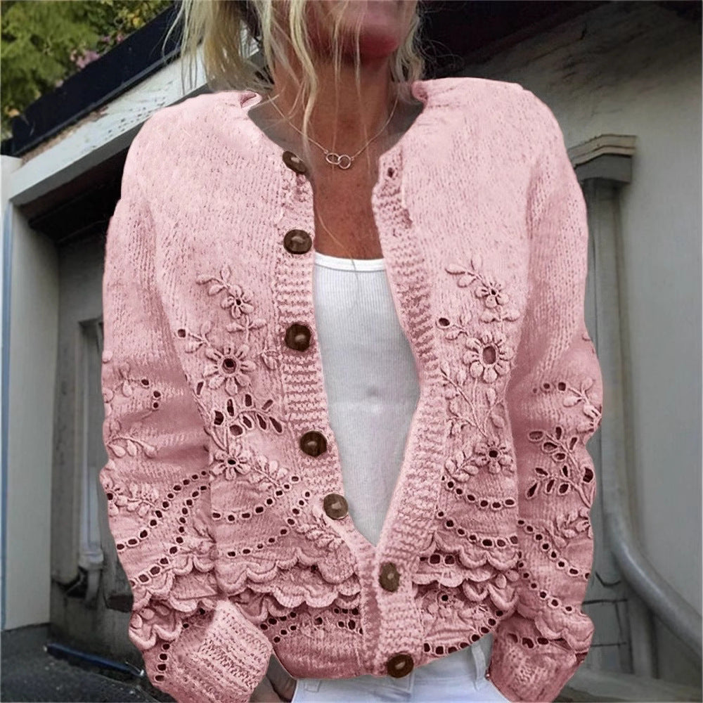 Geometric 3D Print Womens Cardigan Sweater