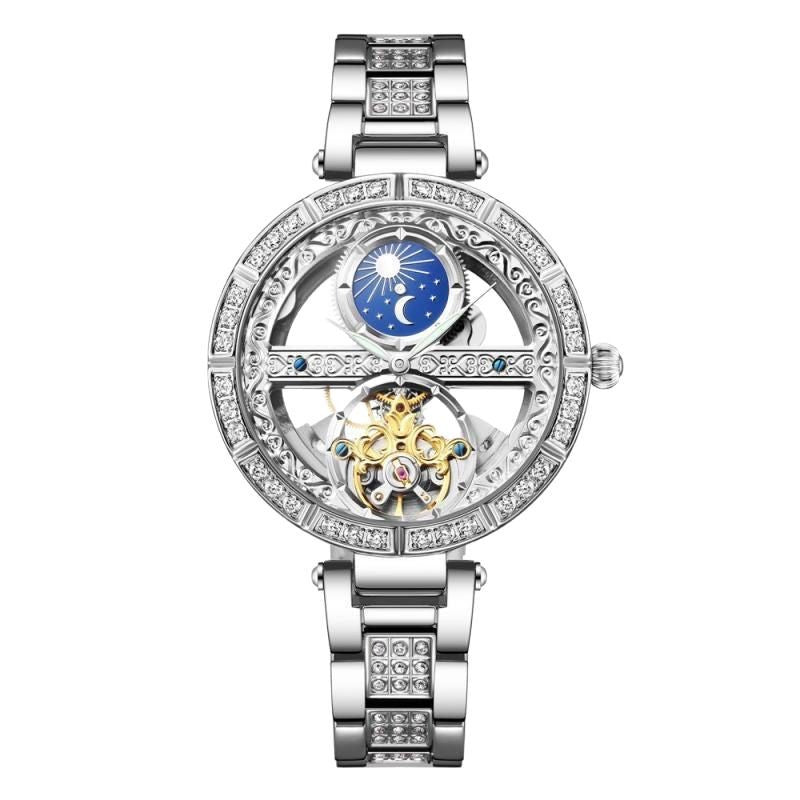 Sun Moon Star Hollow Mechanical Watch