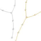 Sterling Silver Diamond Tassel Necklace