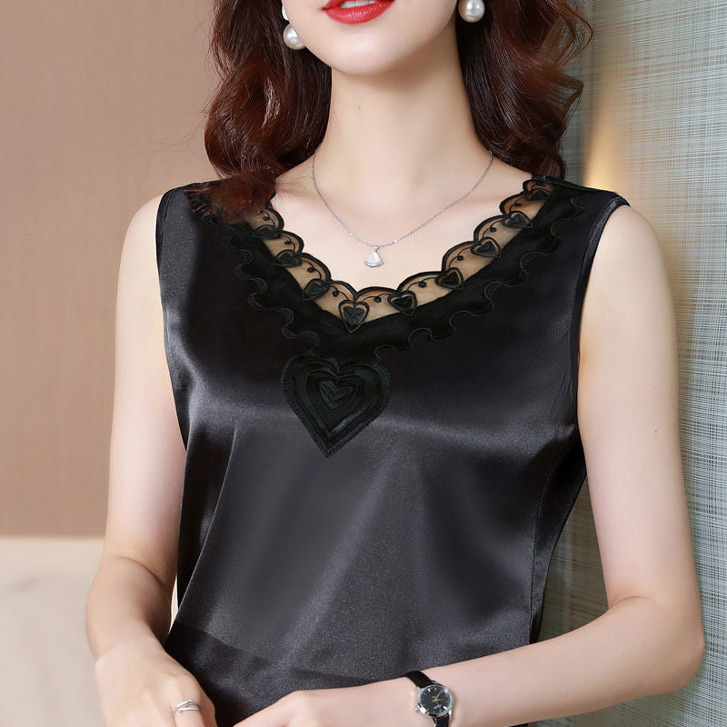 Base Shirt Large Size Sleeveless Top for Suit