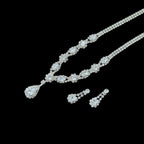 Elegant zircon necklace & earrings