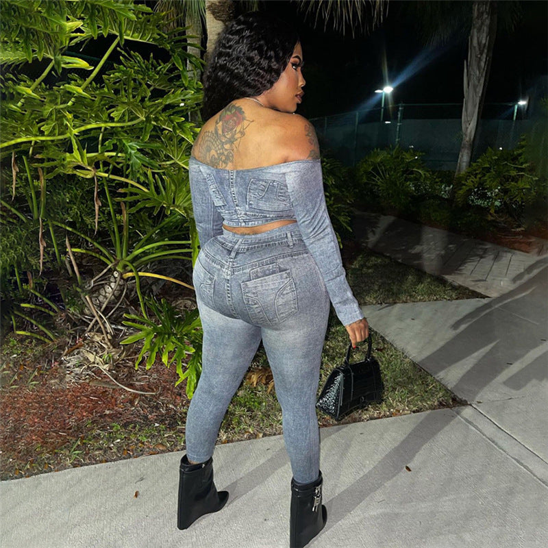 Women's Long-Sleeve Off-Shoulder Top