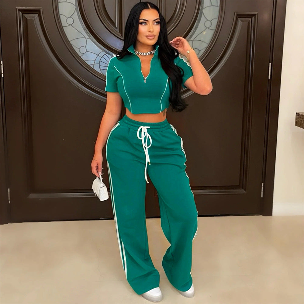 Fashion Casual Fitness Two-piece Set