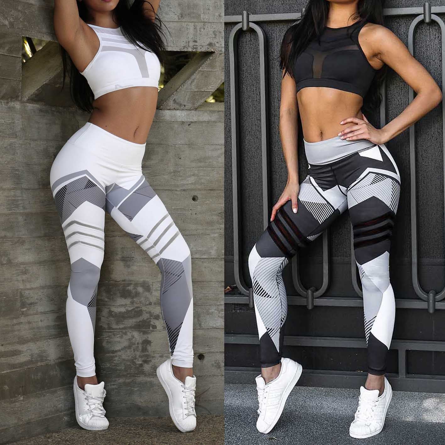 High-Waist Printed Yoga Leggings