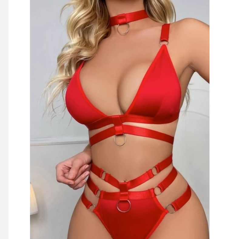 Lingerie Set with V-Neck and Sleeveless Design