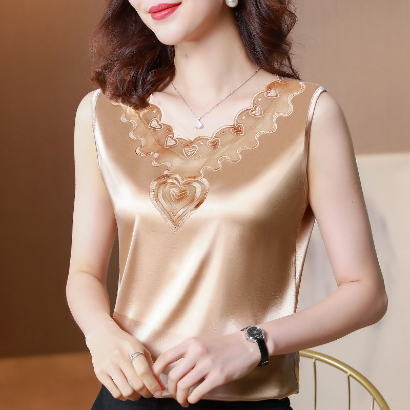 Base Shirt Large Size Sleeveless Top for Suit