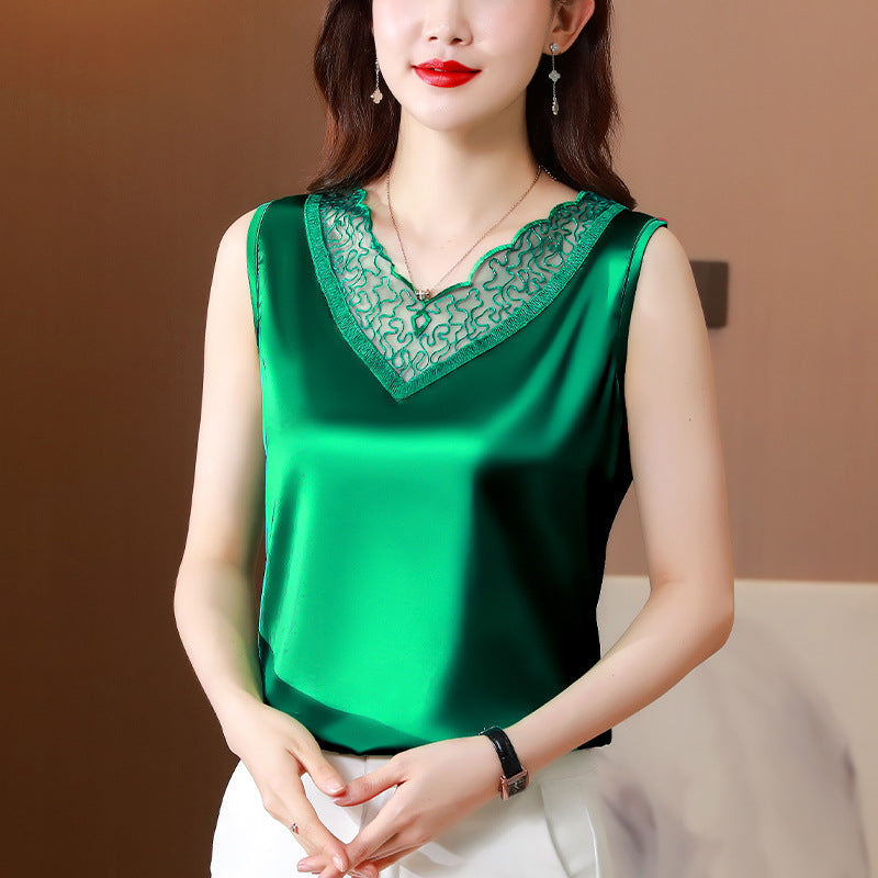 Base Shirt Large Size Sleeveless Top for Suit