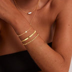 Inlaid single zirconia bracelet