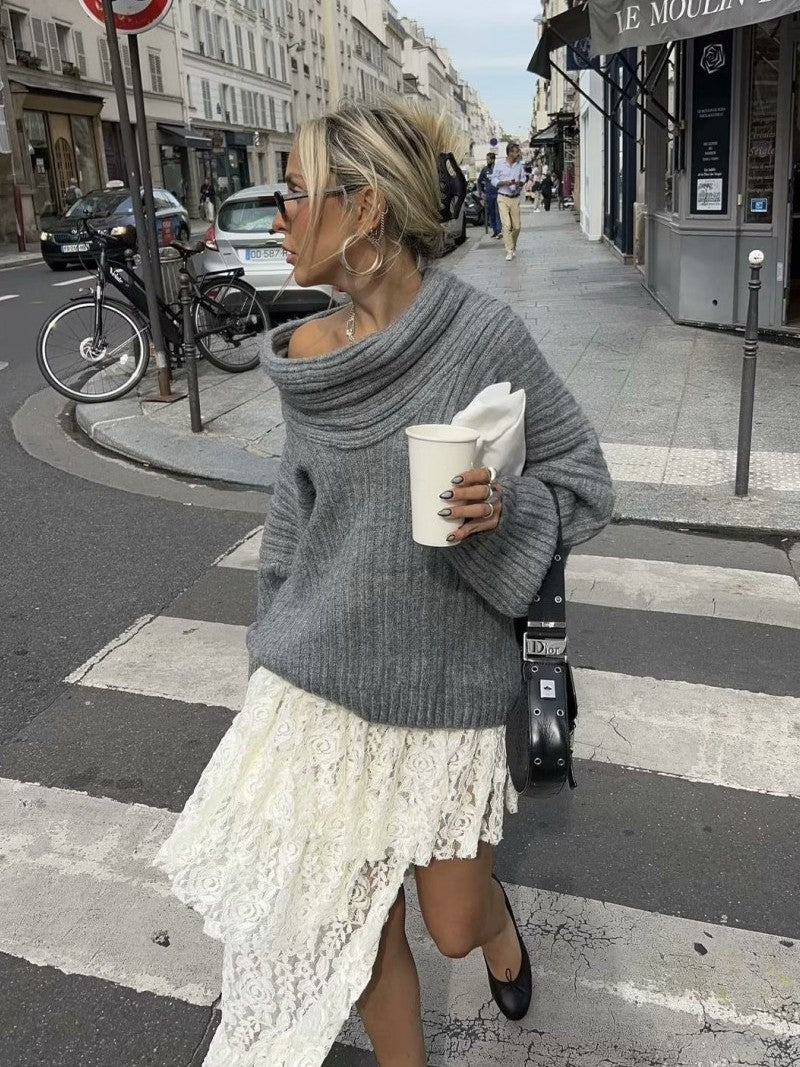 Cecilia One Shoulder Pullover Sweater
