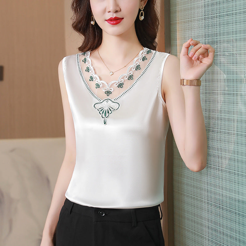 Base Shirt Large Size Sleeveless Top for Suit