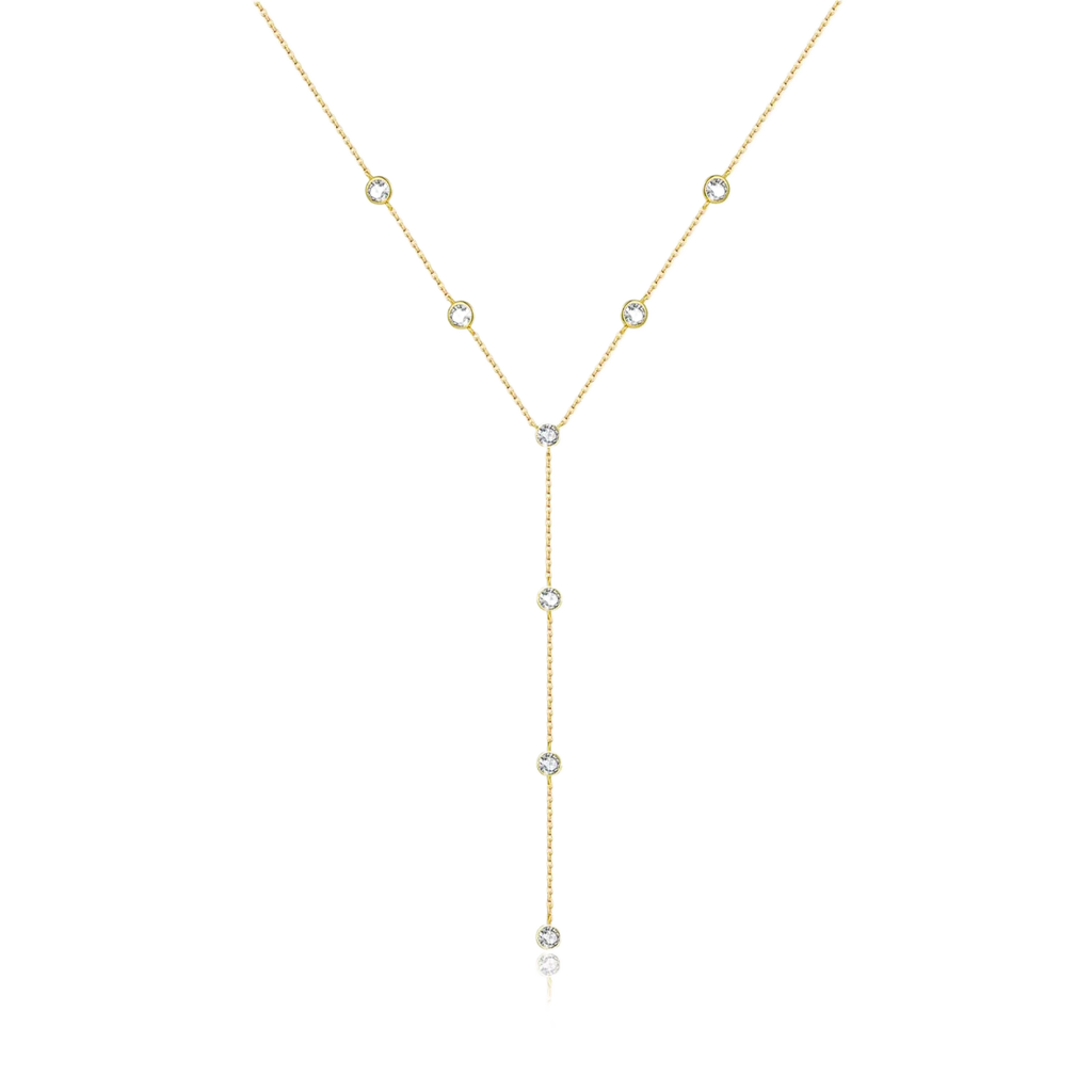 Sterling Silver Diamond Tassel Necklace