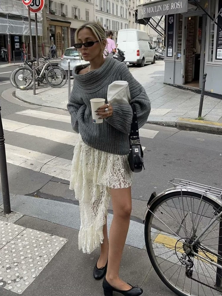 Cecilia One Shoulder Pullover Sweater