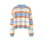 Goat hair wide round-neck sweater