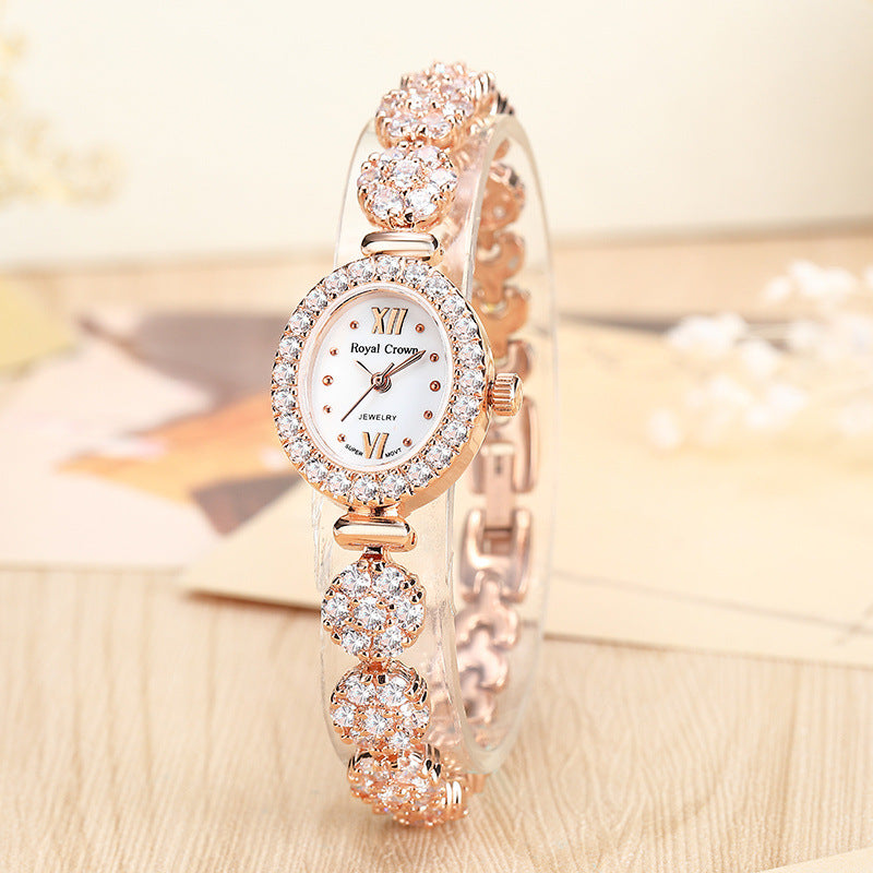 Royal Crown Diamond Bracelet Watch for Women