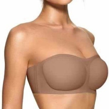 Wireless Strapless Push Up Bandeau Bra