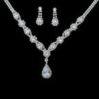 Elegant zircon necklace & earrings