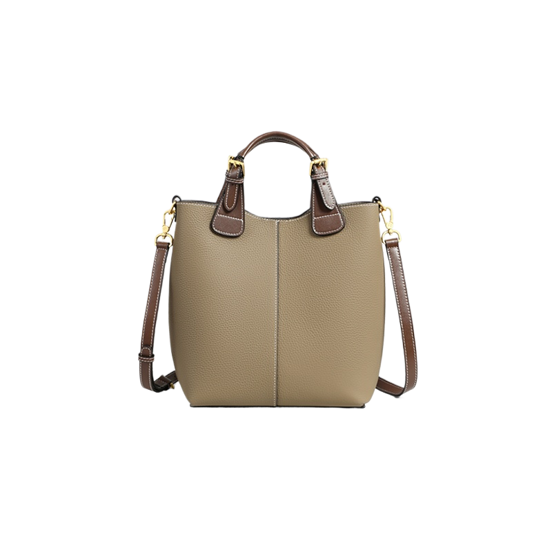 Large capacity genuine leather crossbody shoulder bag