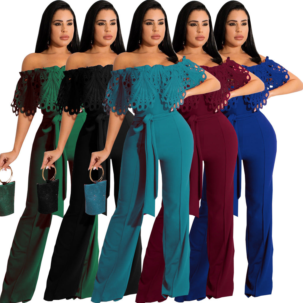 Strapless Solid Color Jumpsuit