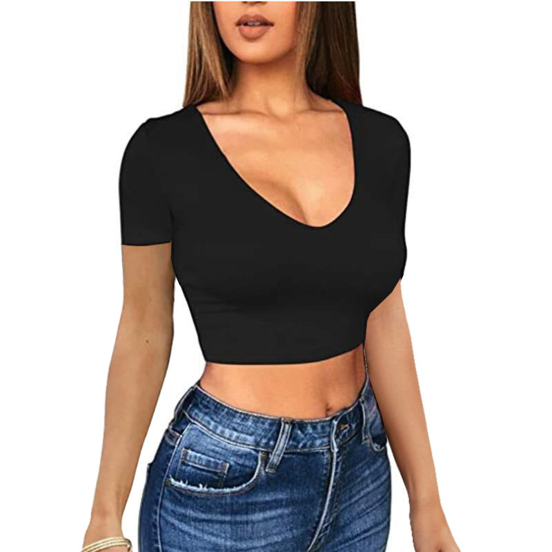 Cropped Square Neck T-Shirt Street