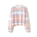 Goat hair wide round-neck sweater