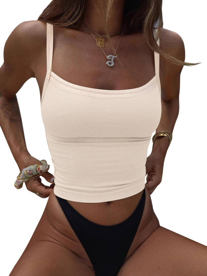 Hot girl tight short halter top