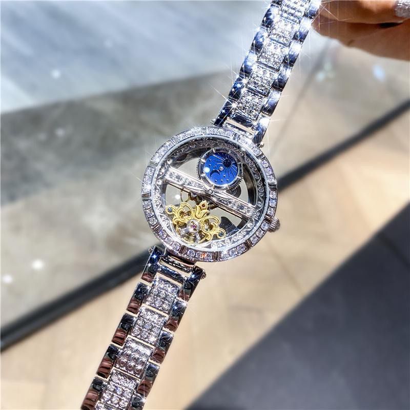 Sun Moon Star Hollow Mechanical Watch