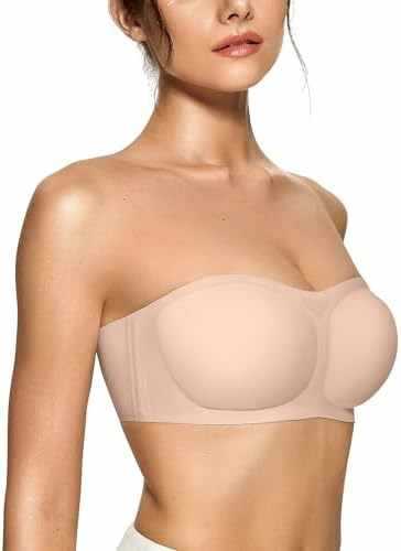 Wireless Strapless Push Up Bandeau Bra