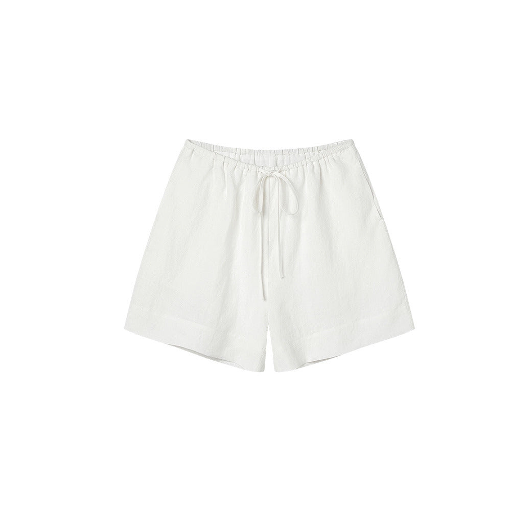 Linen tailored shirt and shorts