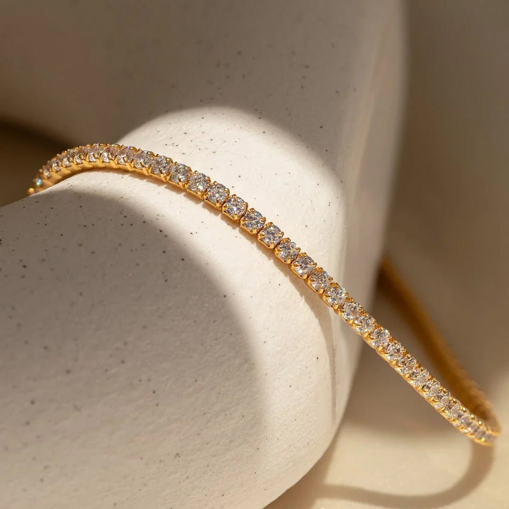 Fashion Simple Single-Row Diamond Bracelet