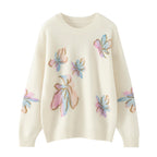 Cashmere butterfly flower sweater