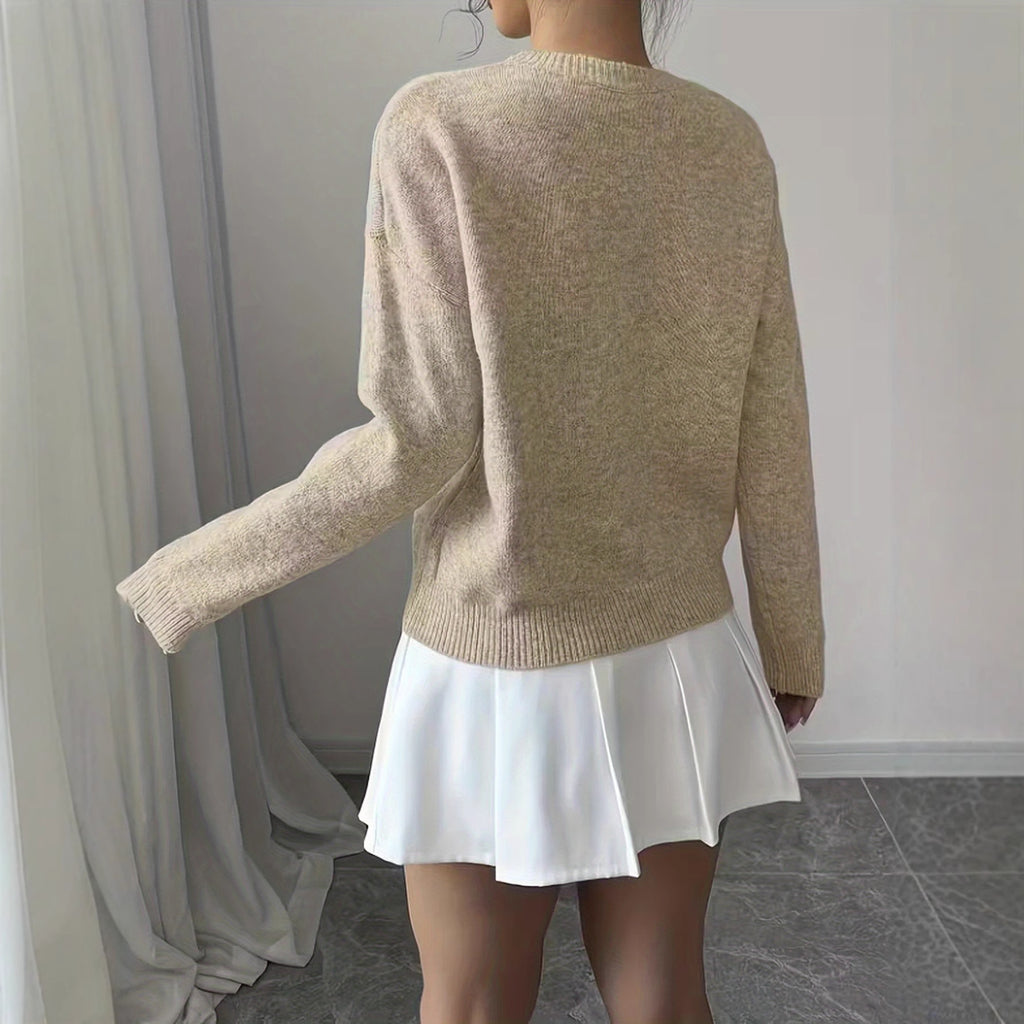 Susanne | Floral Pattern Knitted Sweater