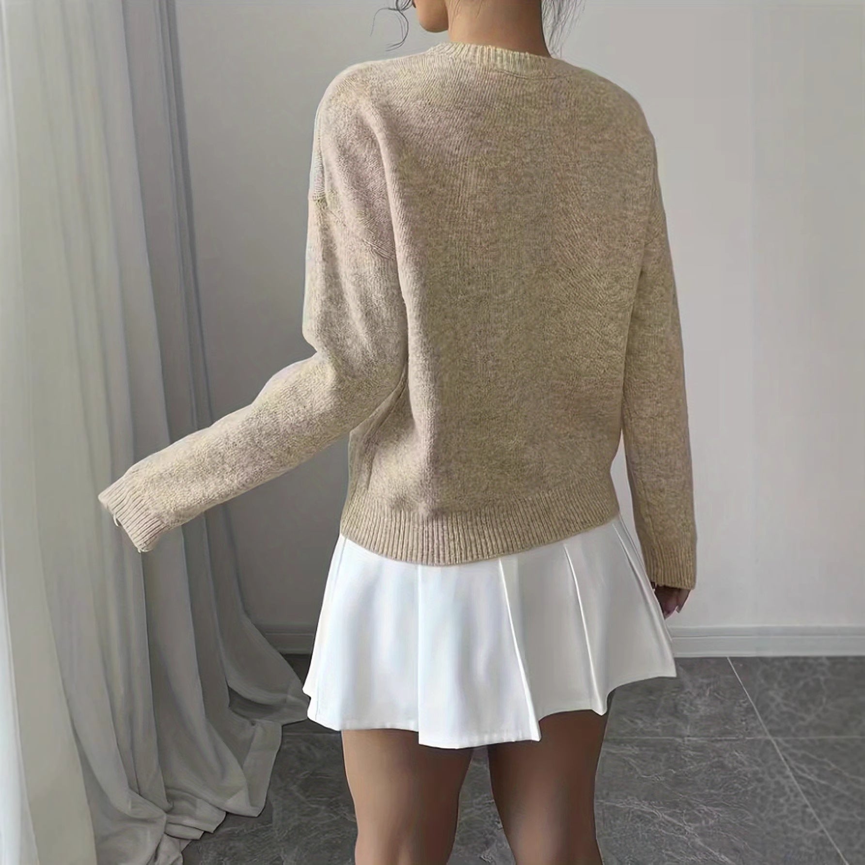 Susanne | Floral Pattern Knitted Sweater