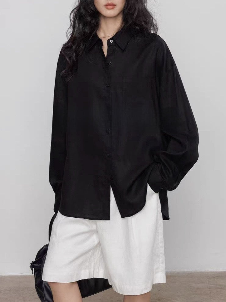 Jessa Linen Long-Sleeved Shirt
